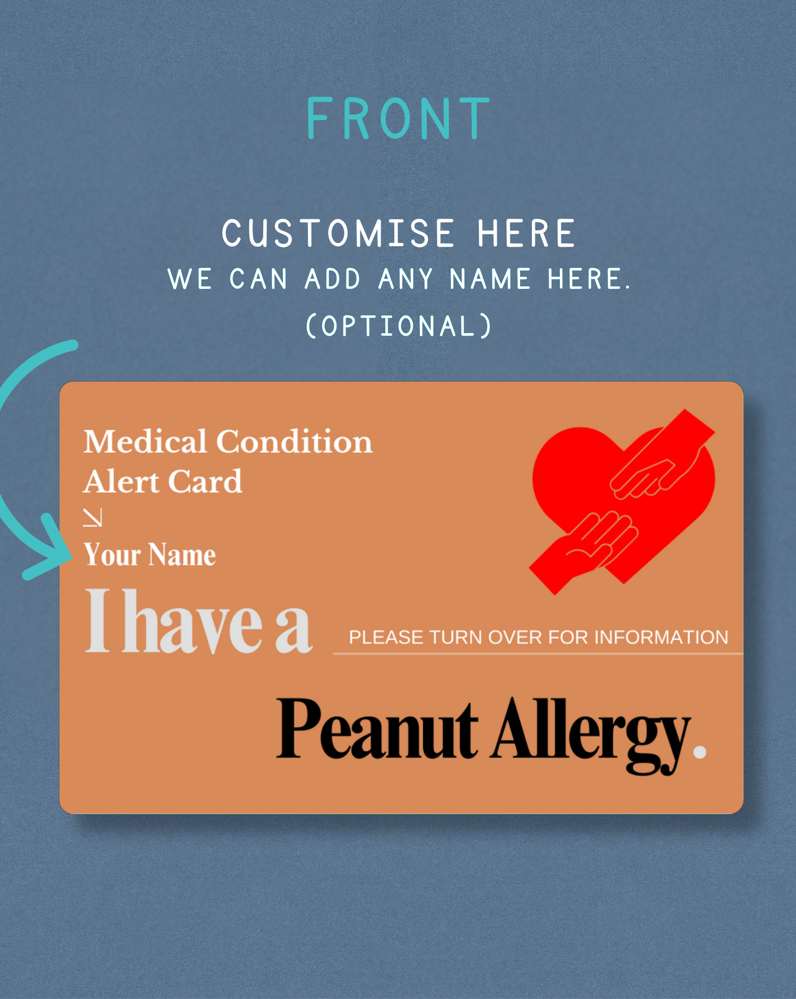 Peanut Allergy Alert Card