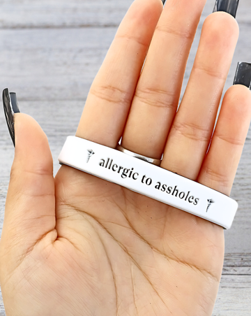 Allergic to Assholes - Funny Alert Bracelet