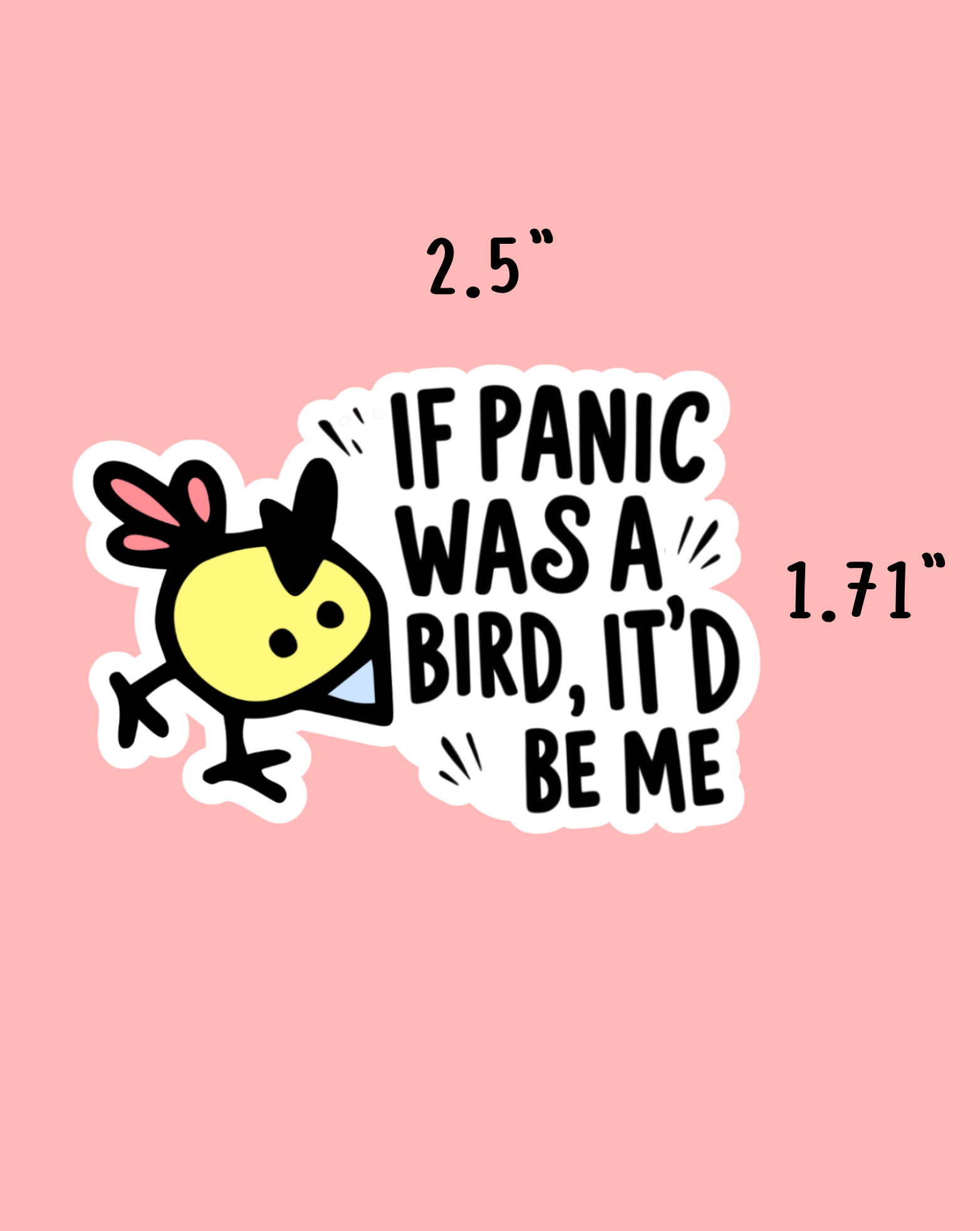 Panic Bird Sticker