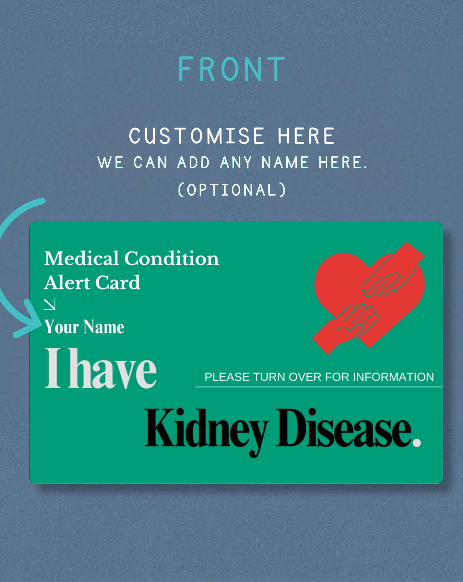 Kidney Disease Medical Alert Card
