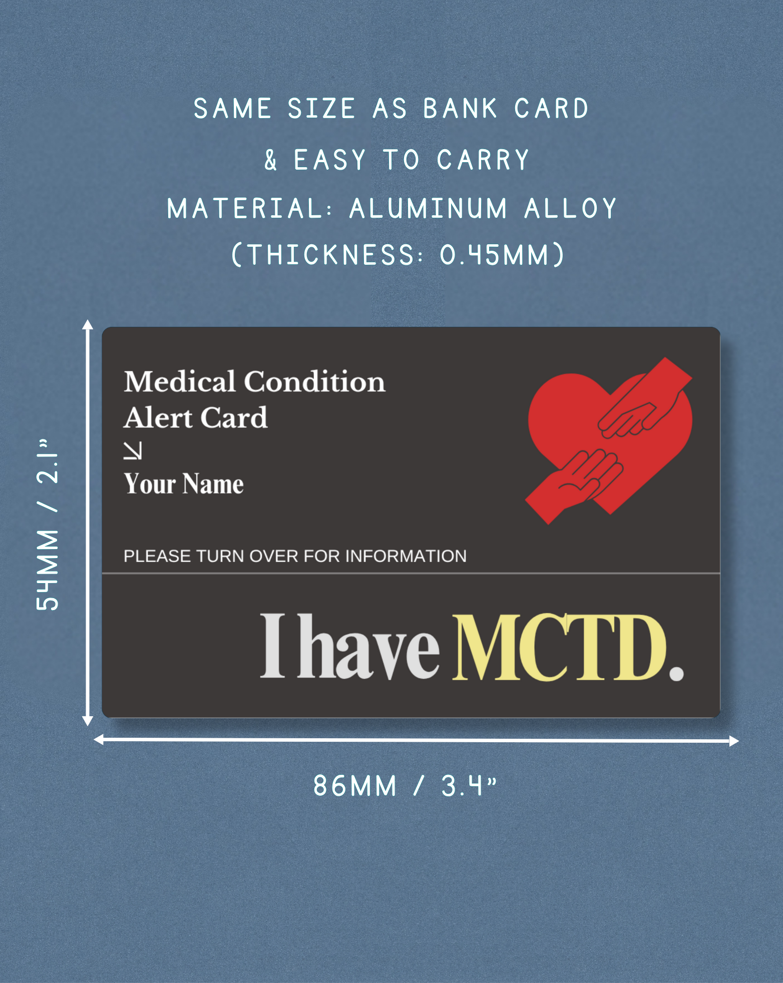 MCTD Medical Alert Card