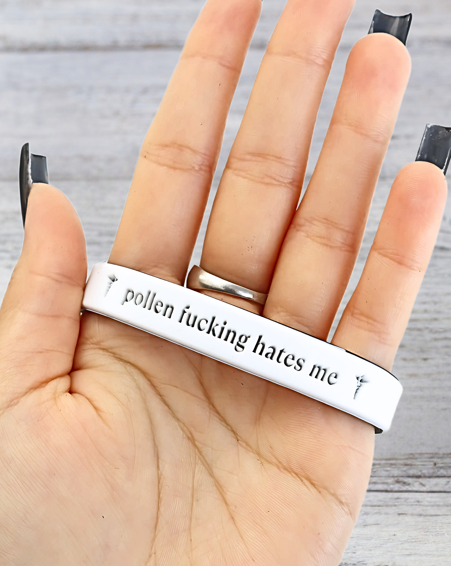 Pollen Fucking Hates Me - Funny Alert Bracelet