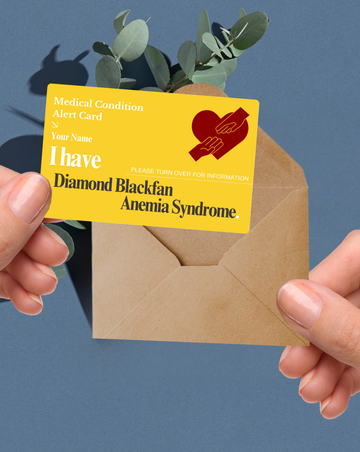 Diamond Blackfan Anemia Syndrome Medical Alert Card