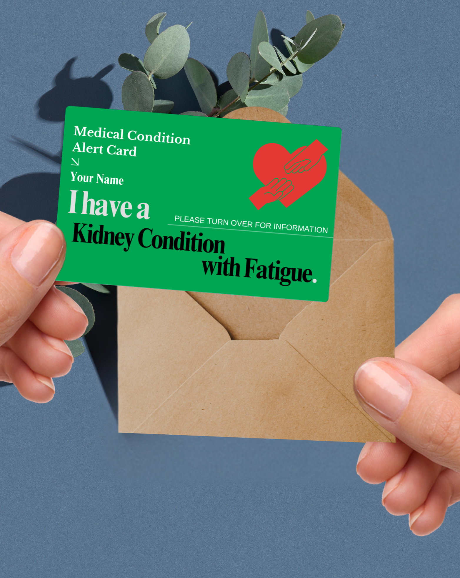 Kidney Condition with Fatigue Medical Alert Card