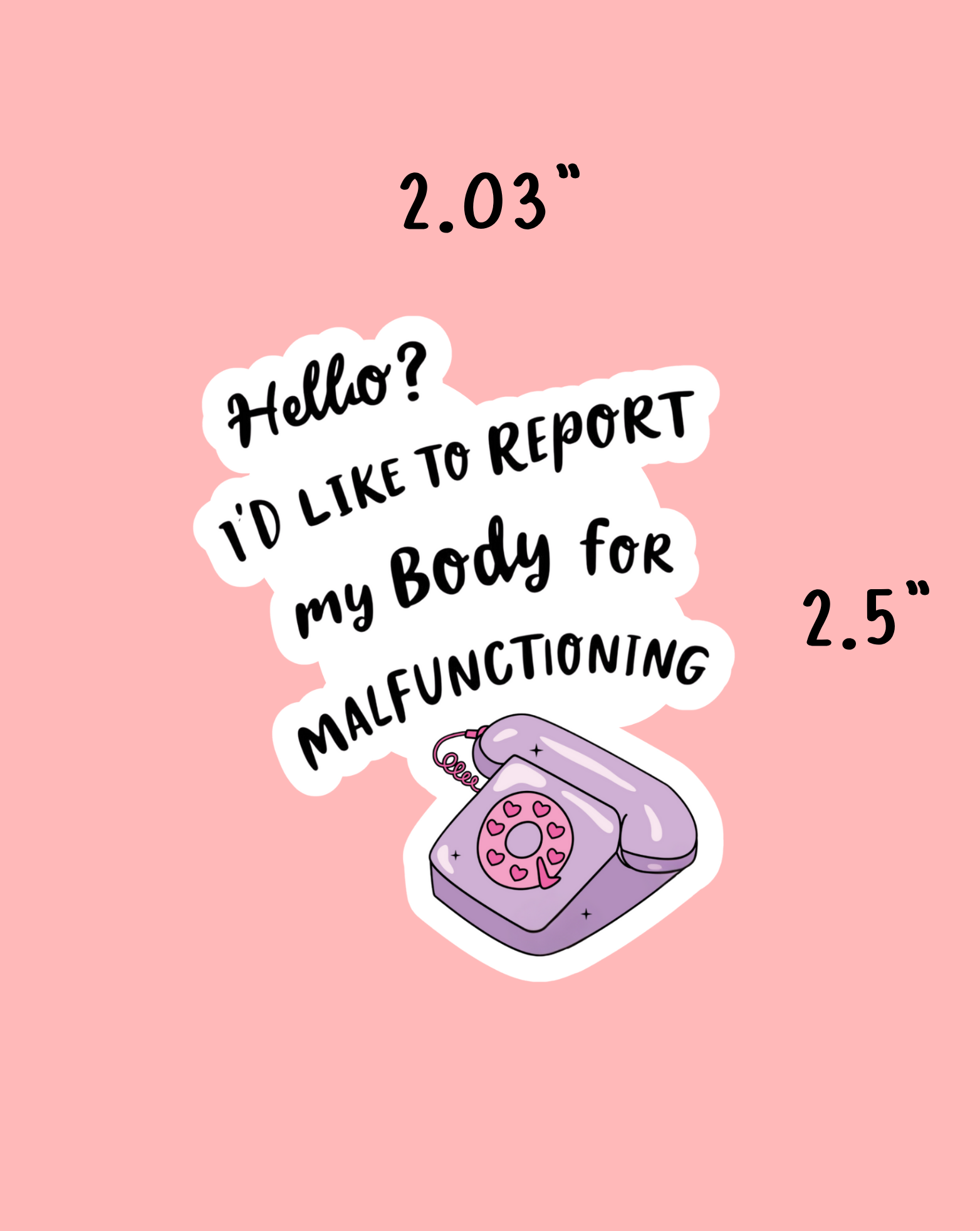 Body Malfunctioning Sticker