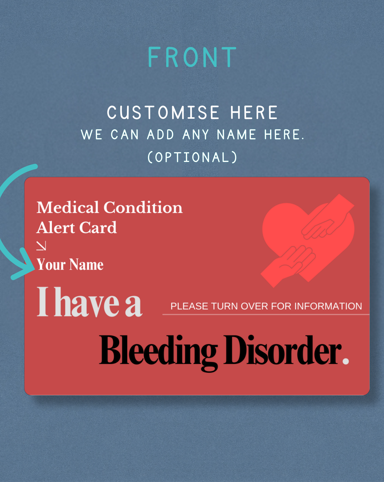 Bleeding Disorder Medical Alert Card