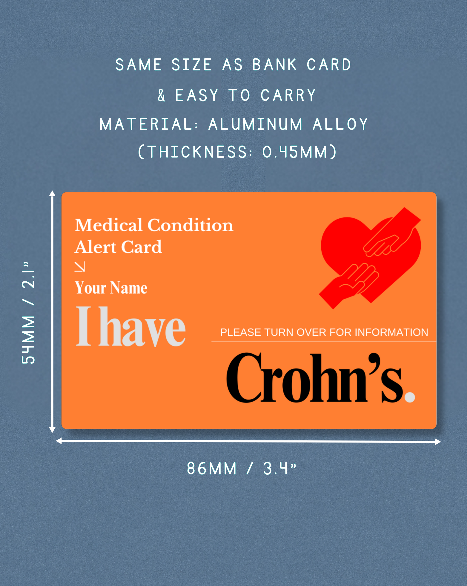 Crohn’s Medical Alert Card