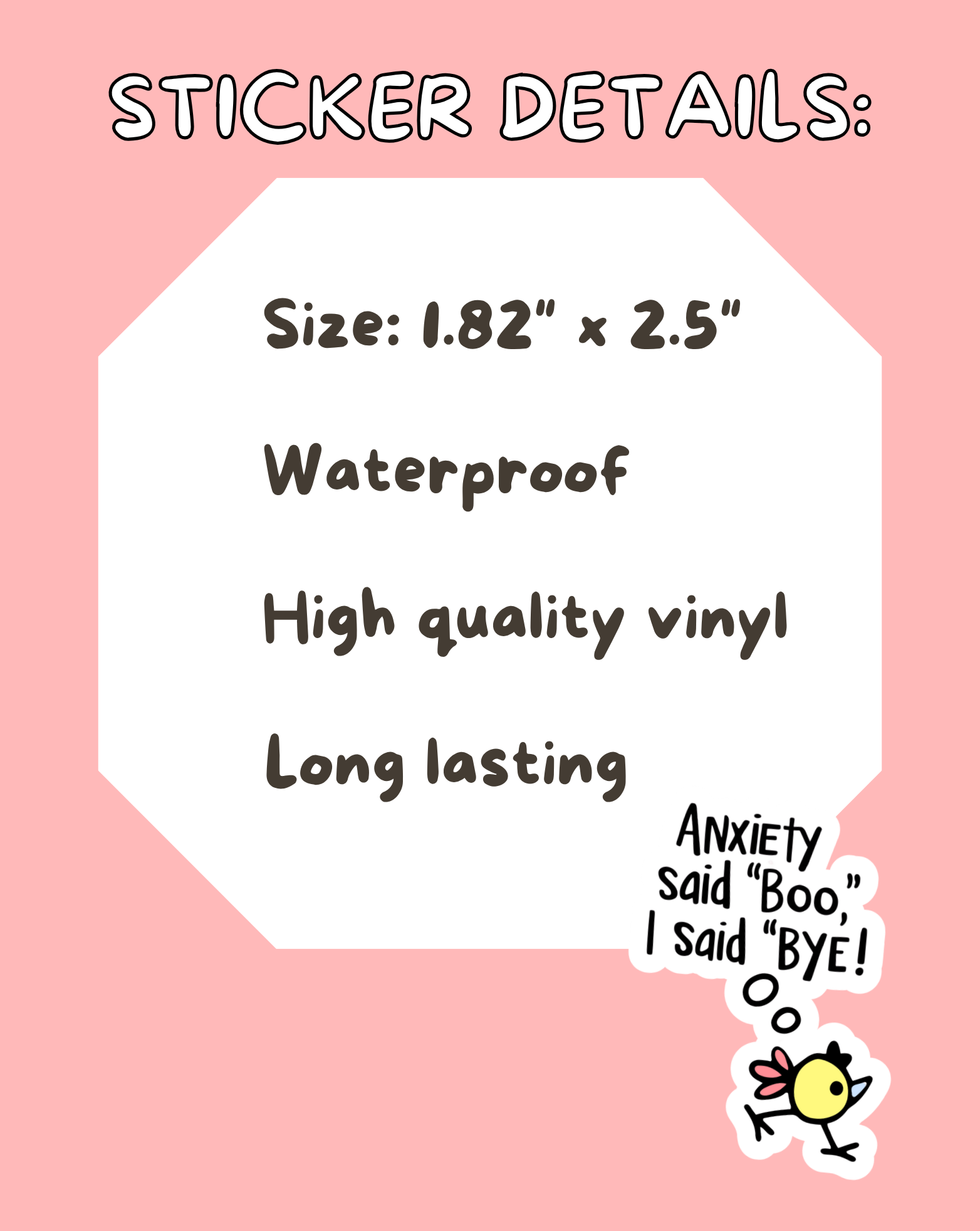 Anxiety Said Boo Sticker