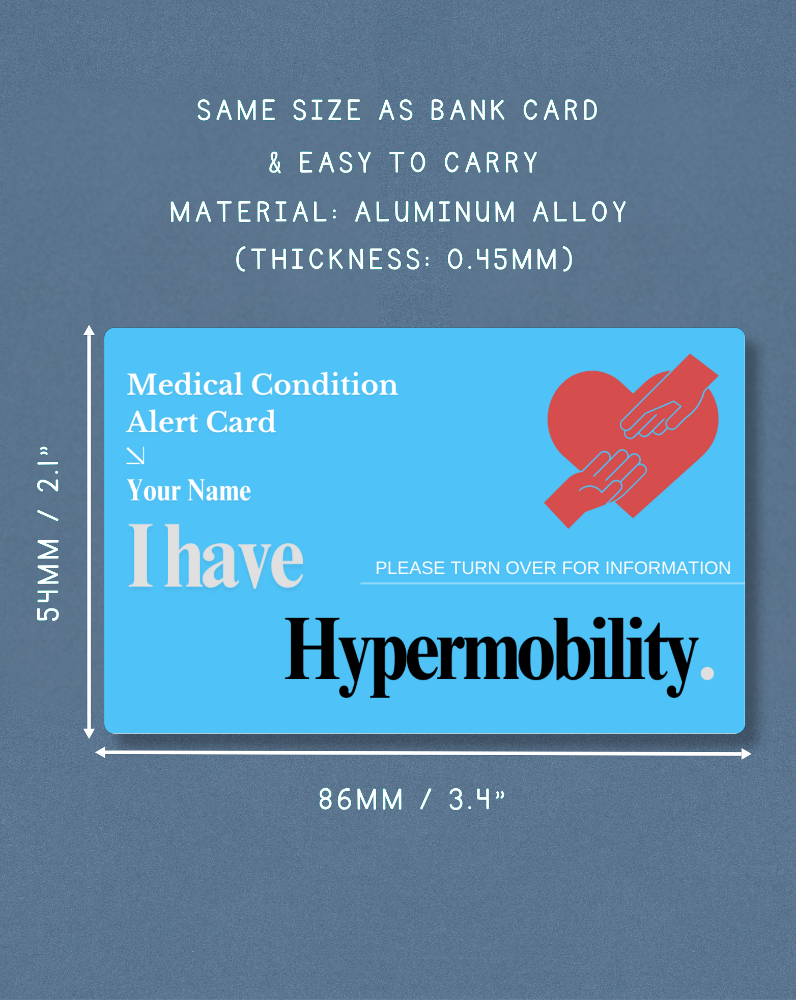 Hypermobility Medical Alert Card