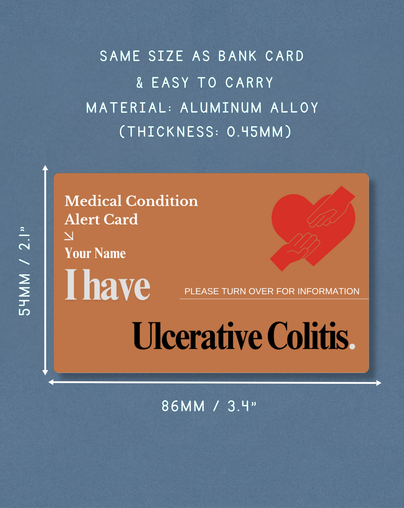 Ulcerative Colitis Medical Alert Card