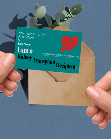 Kidney Transplant Recipient Medical Alert Card