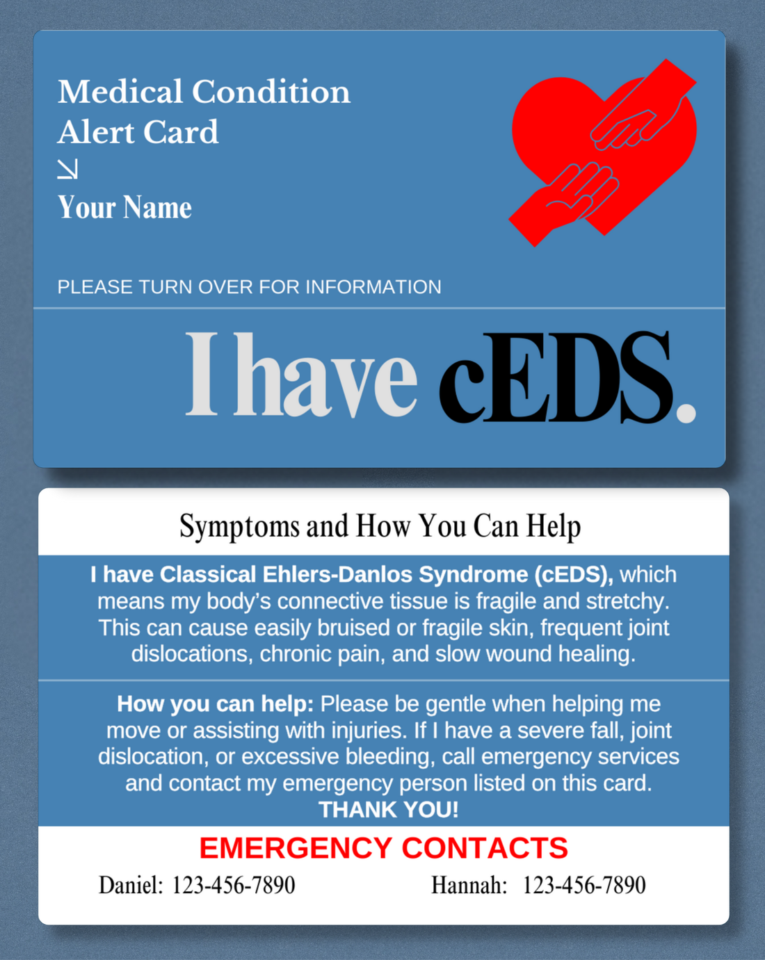 cEDs Medical Alert Card