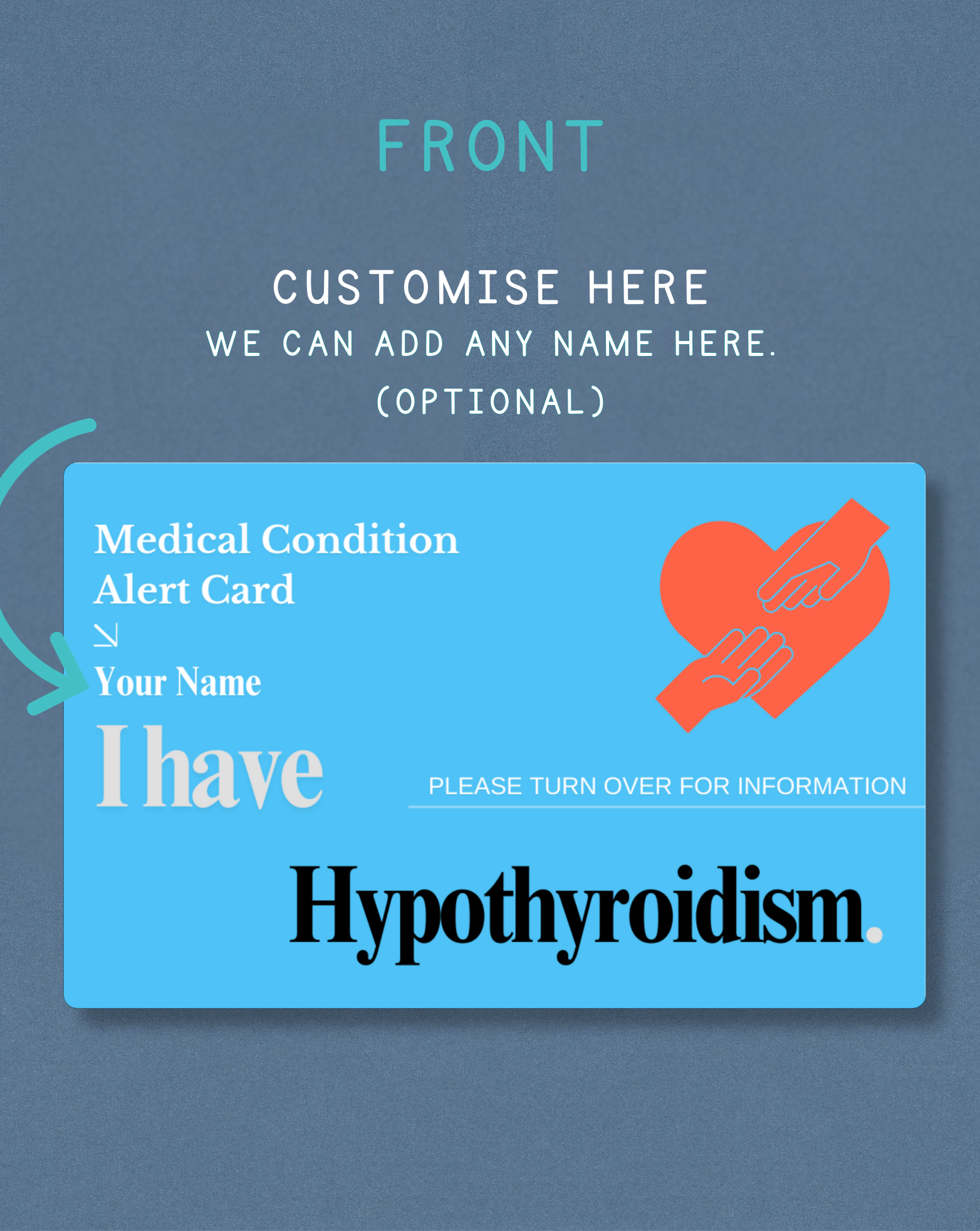 Hypothyroidism Medical Alert Card