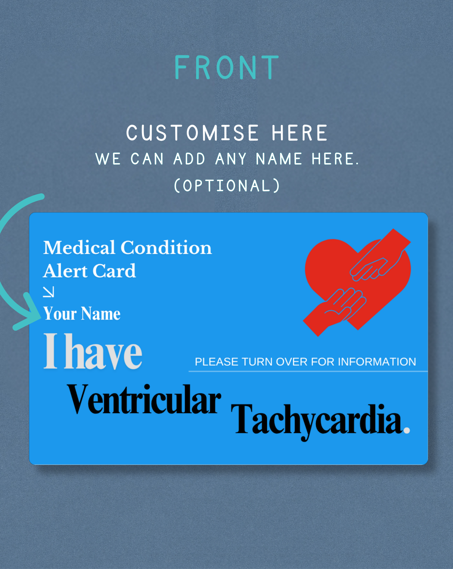 Ventricular Tachycardia Medical Alert Card
