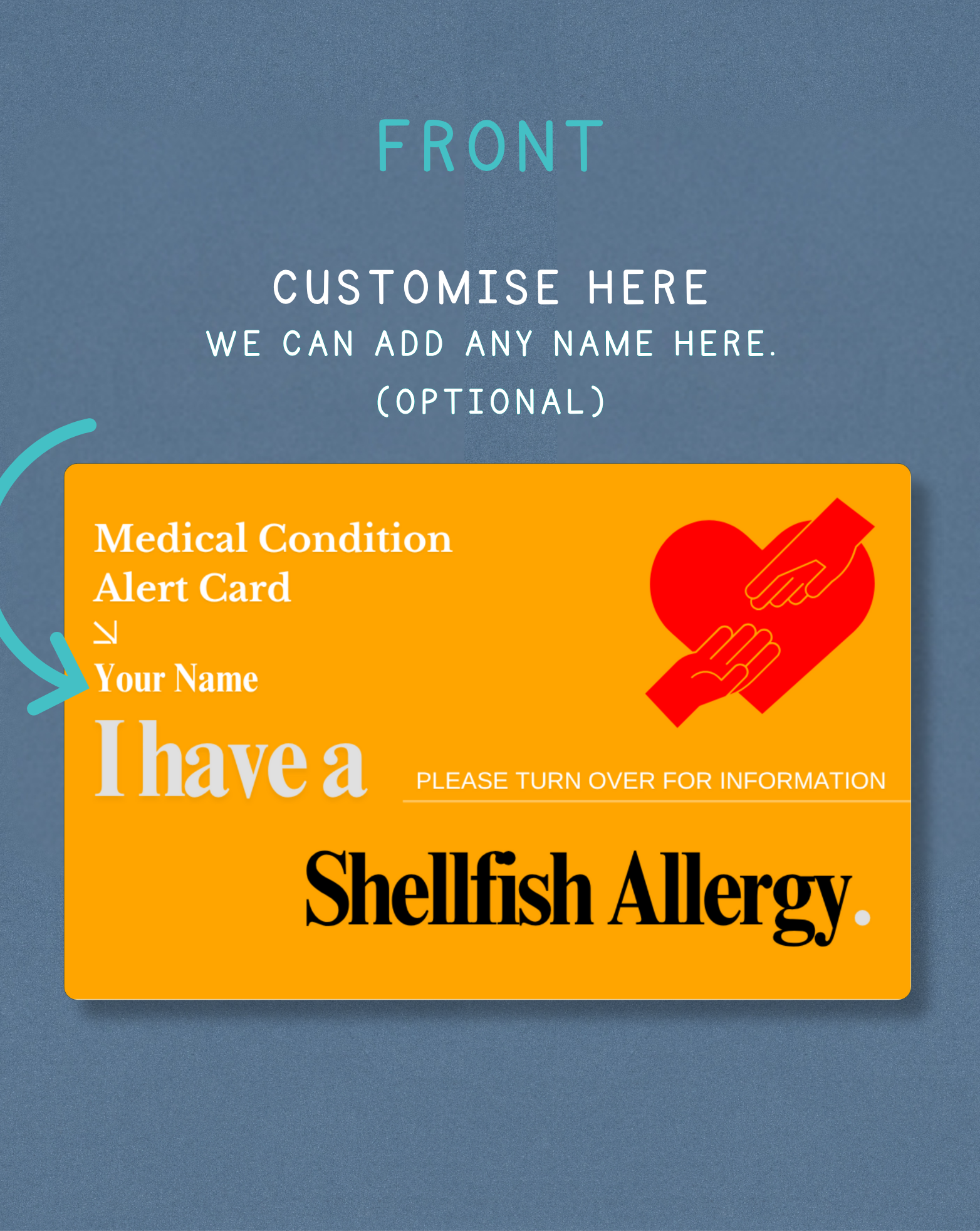 Shellfish Allergy Alert Card