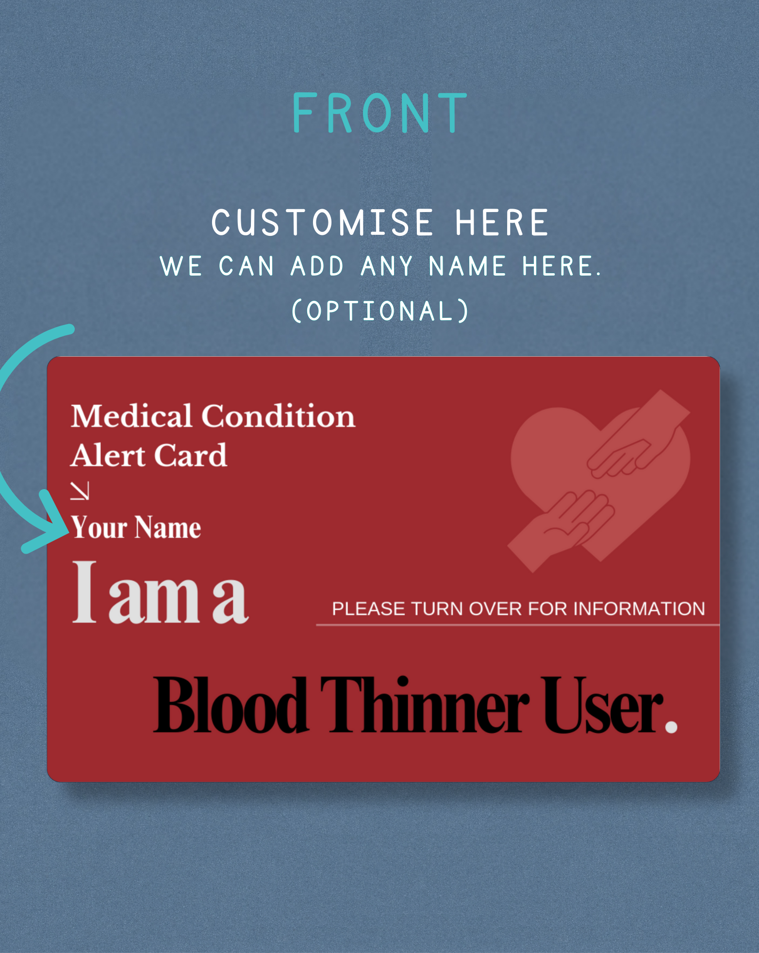 Blood Thinner User Medical Alert Card