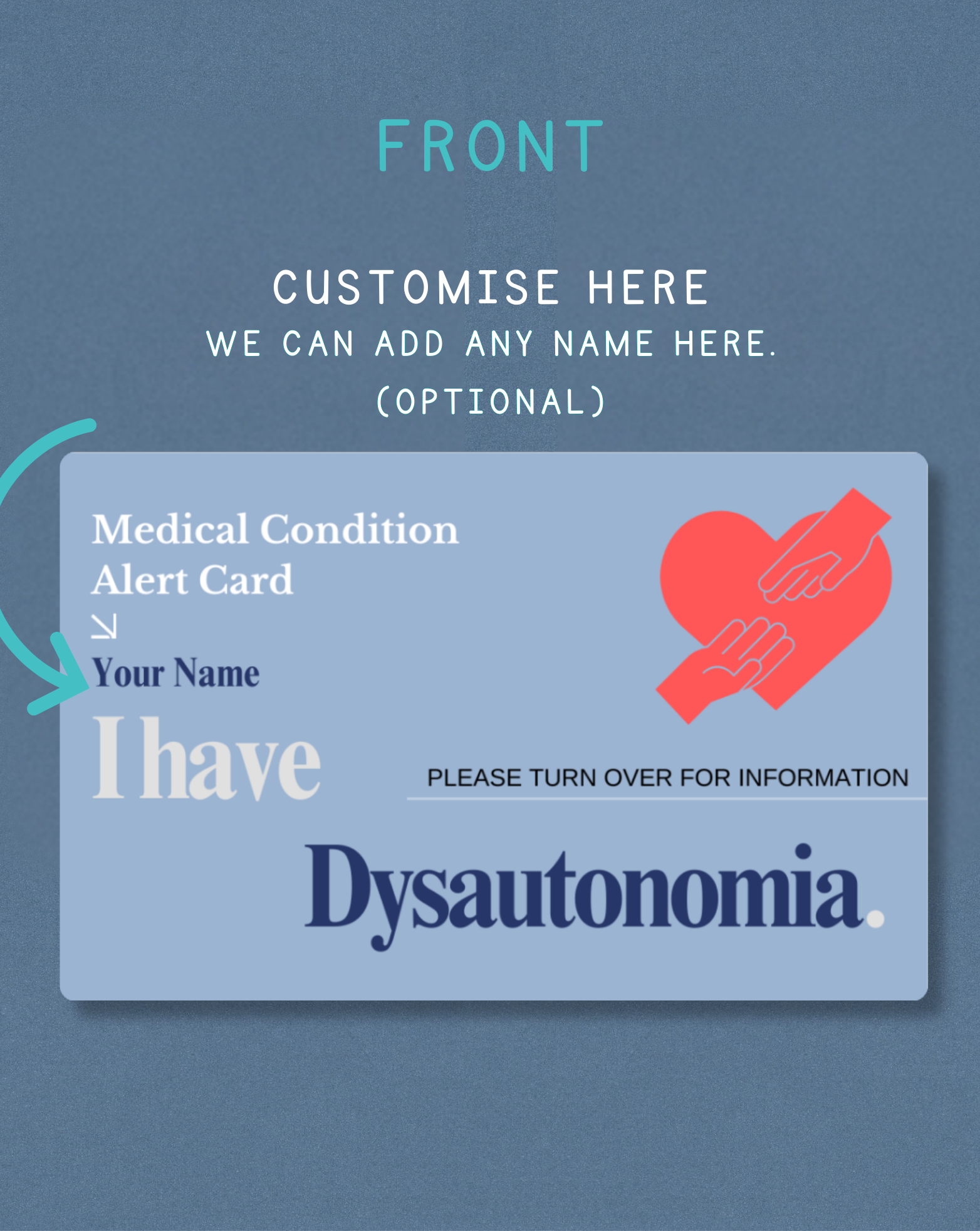 Dysautonomia Medical Alert Card