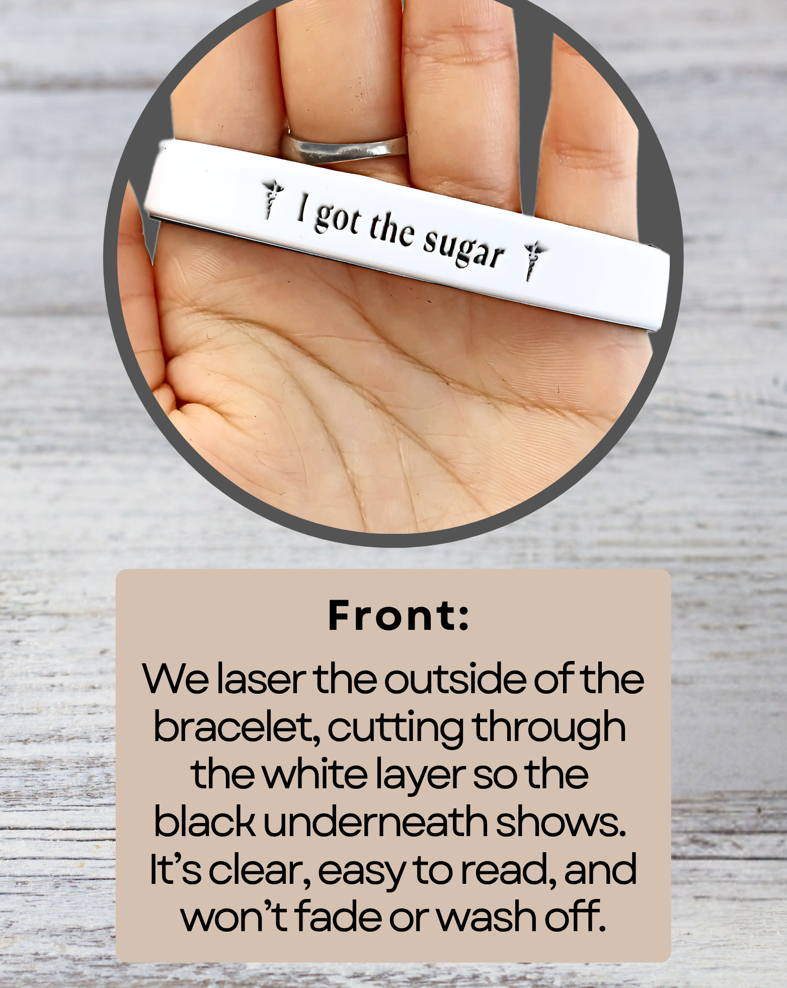 I Got the Sugar - Funny Alert Bracelet