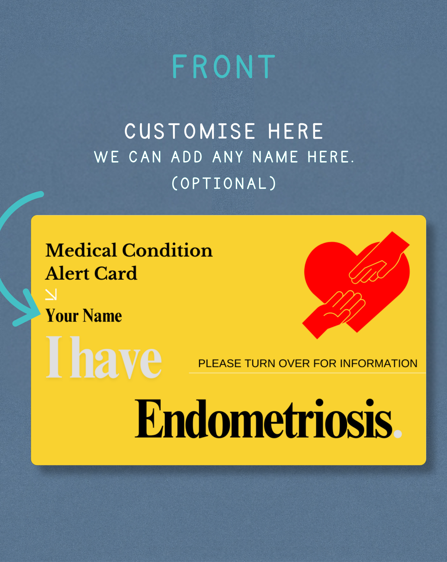 Endometriosis Medical Alert Card