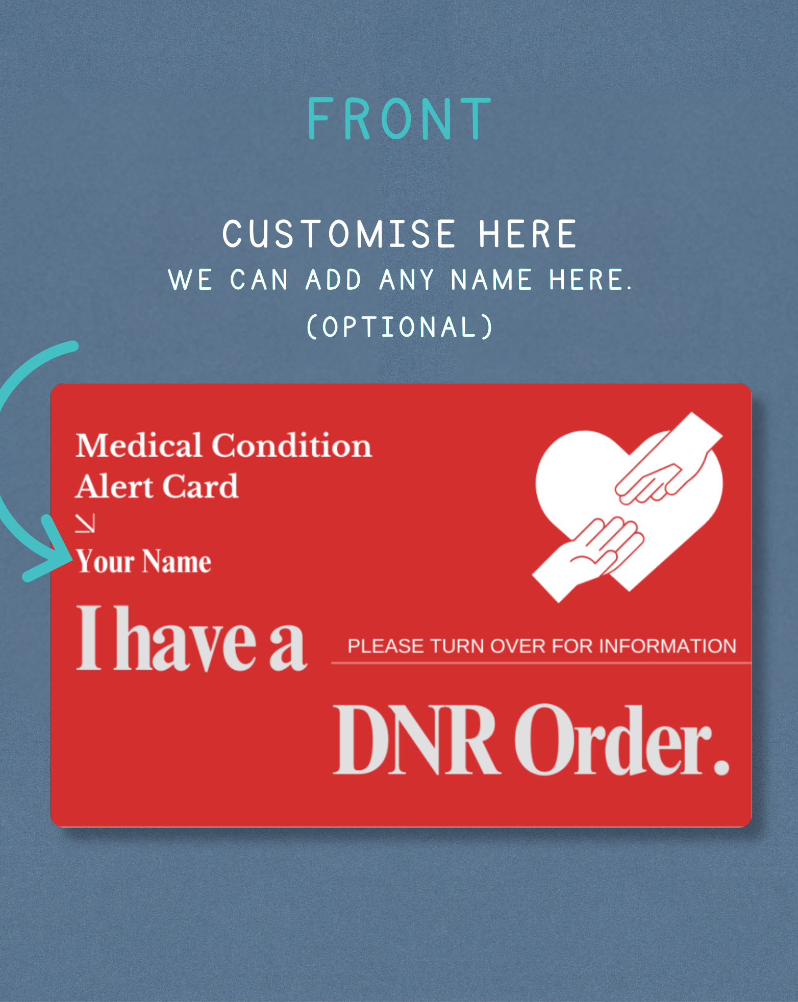 DNR Order Medical Alert Card