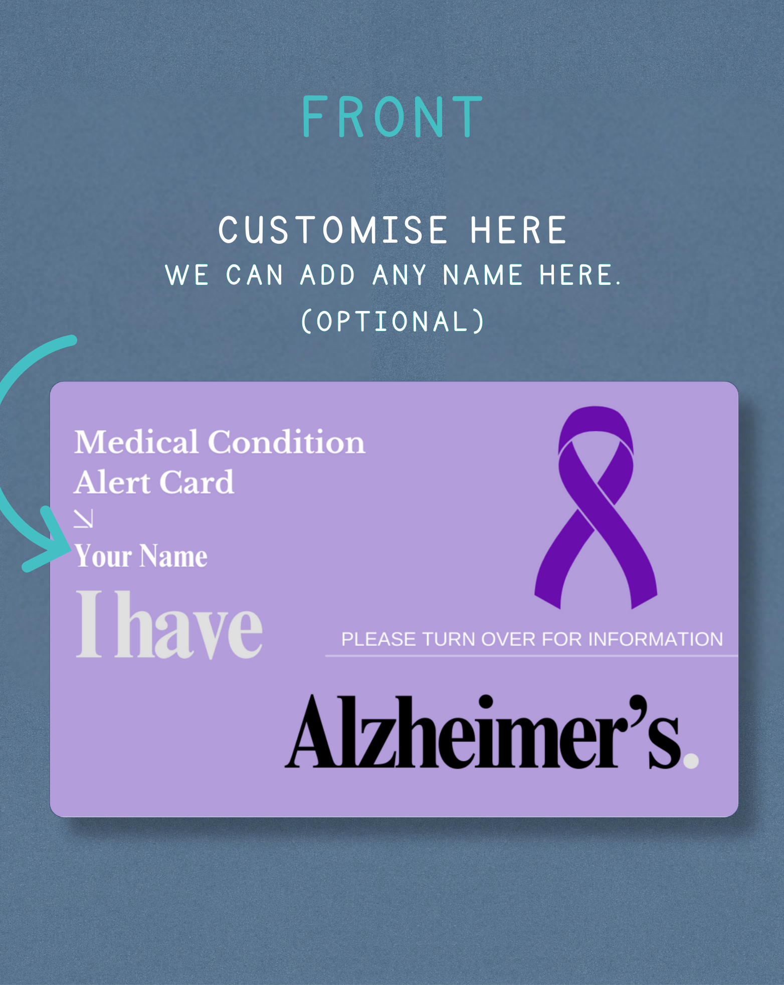 Alzheimer’s Medical Alert Card