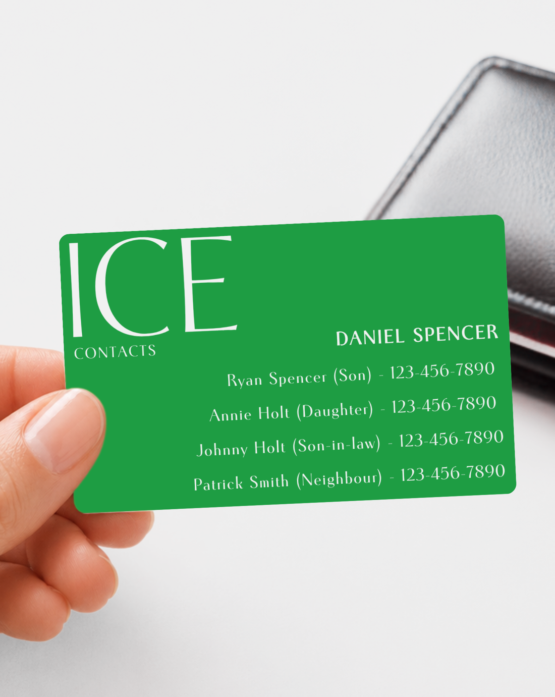 ICE Contact Card (Green)