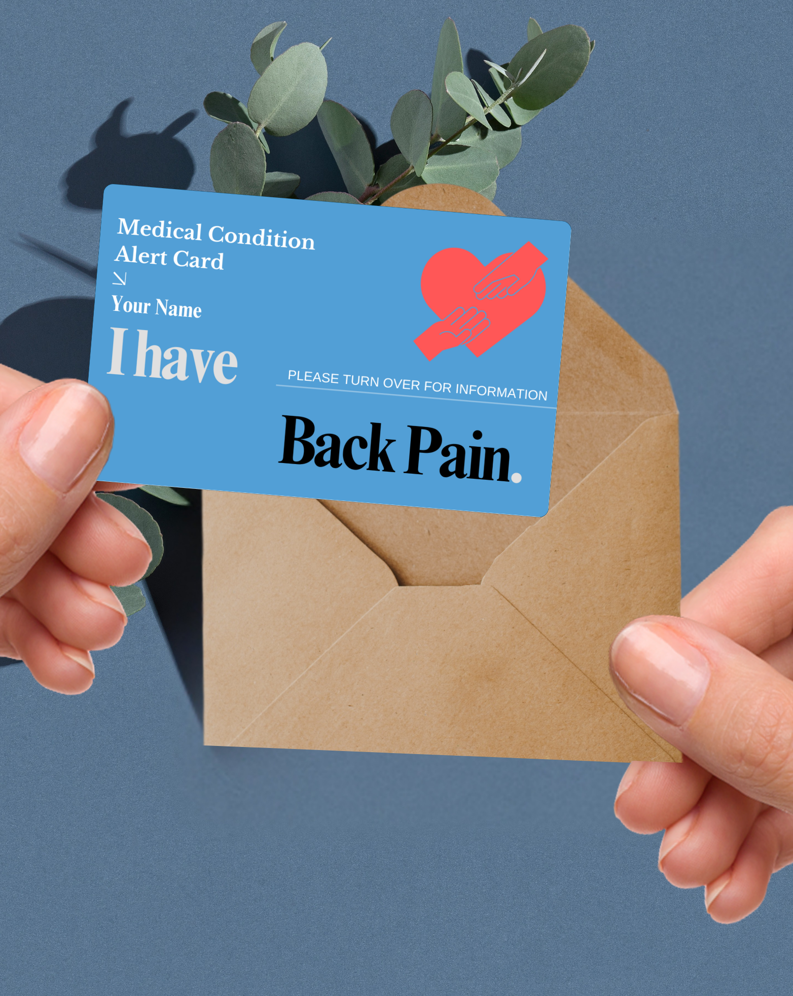 Back Pain Medical Alert Card