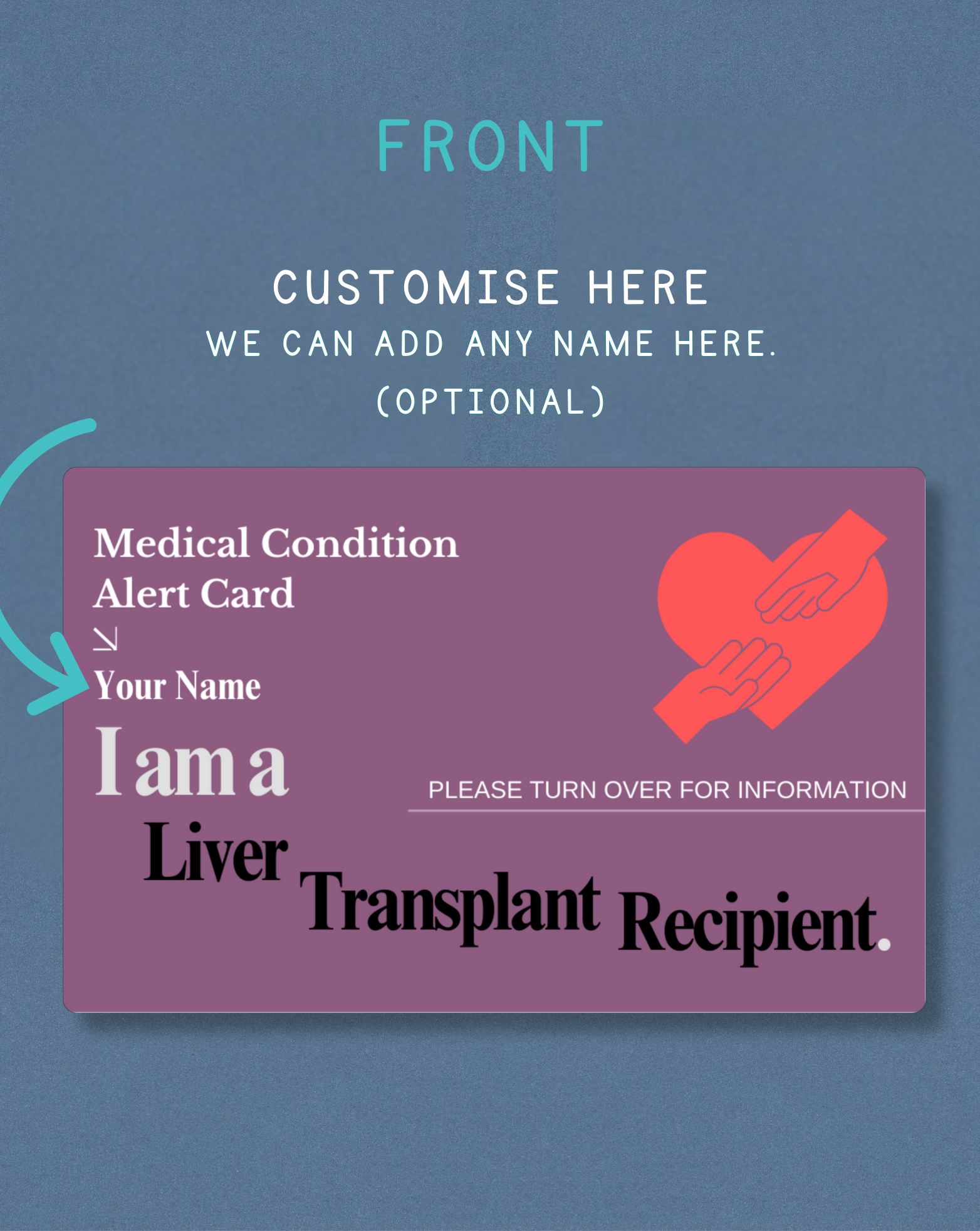 Liver Transplant Recipient Medical Alert Card