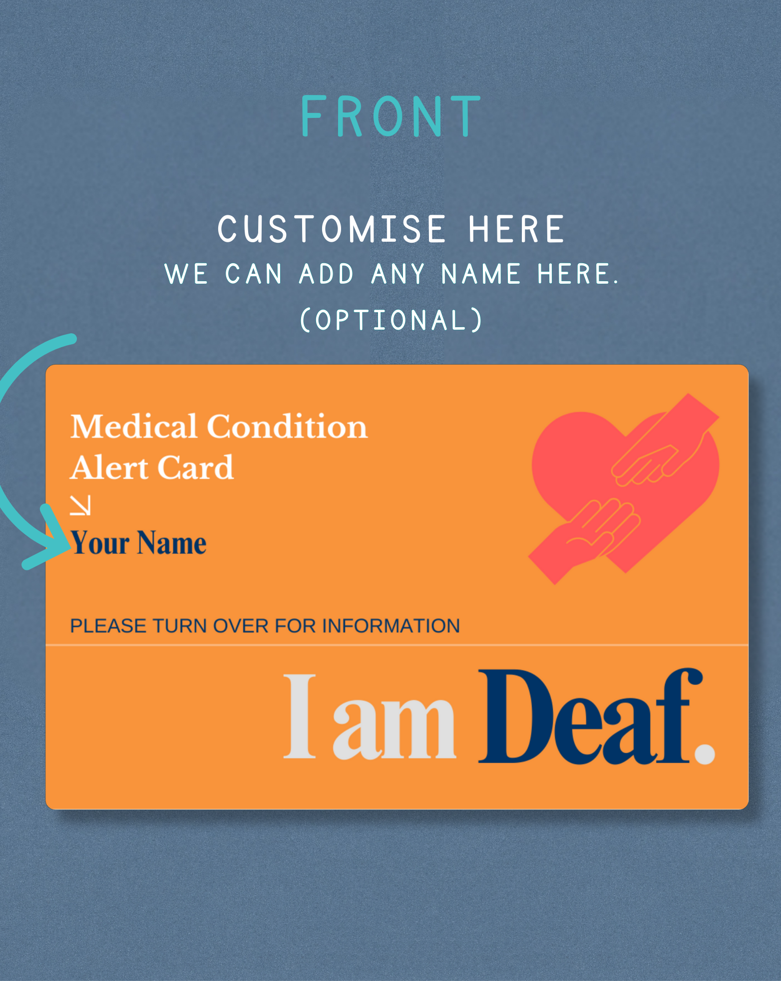 Deaf Medical Alert Card