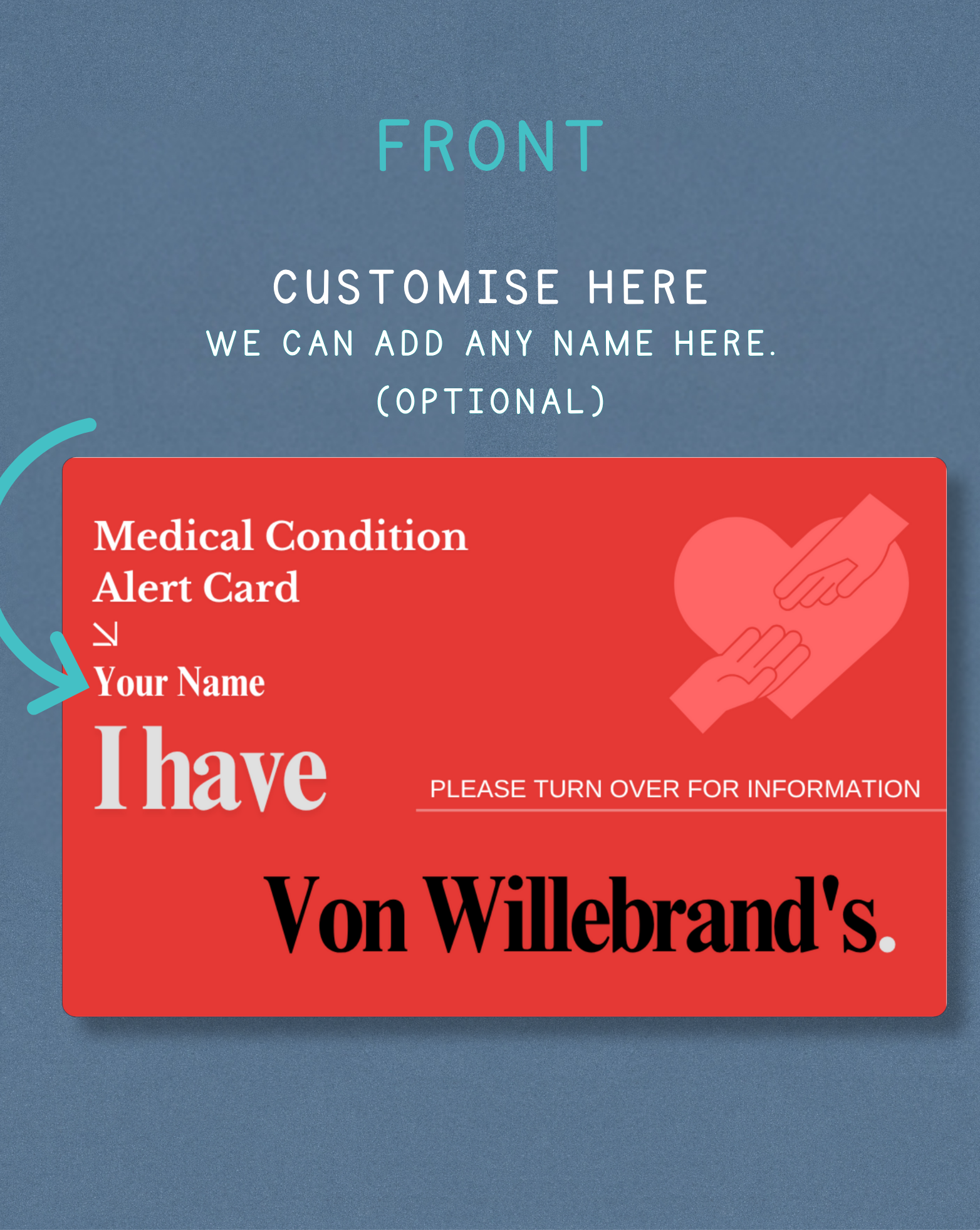 Von Willebrand’s Medical Alert Card