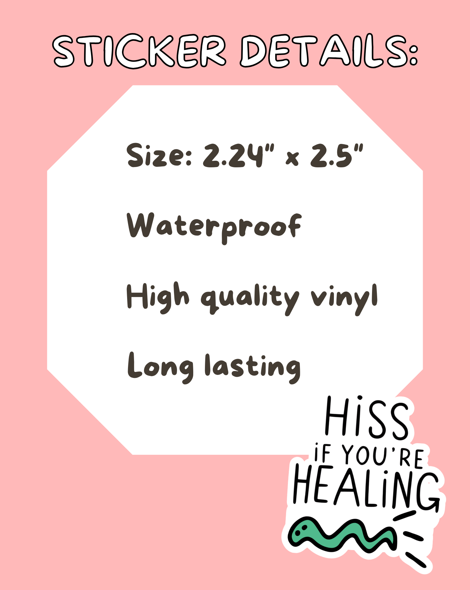 Hiss If You’re Healing Sticker