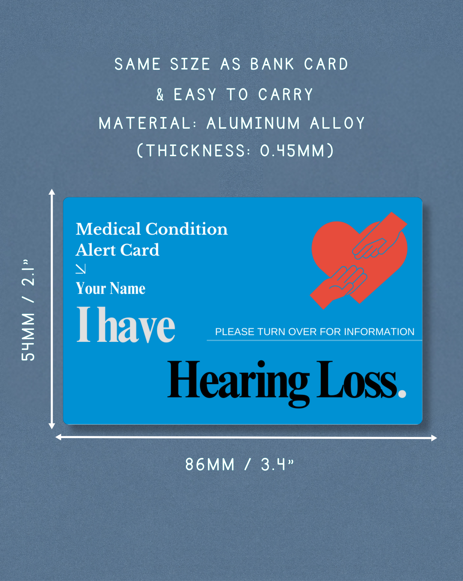 Hearing Loss Medical Alert Card