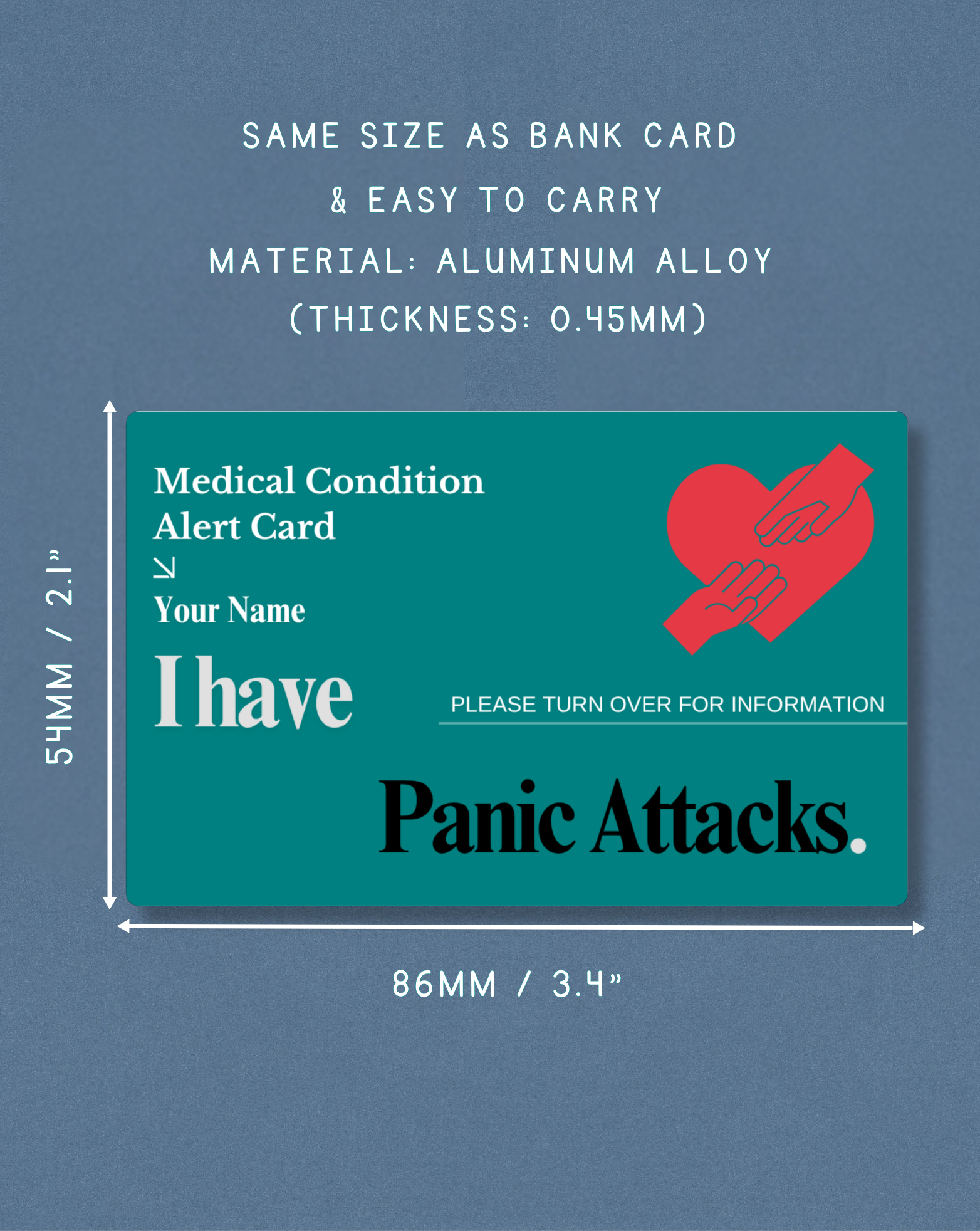 Panic Attacks Medical Alert Card