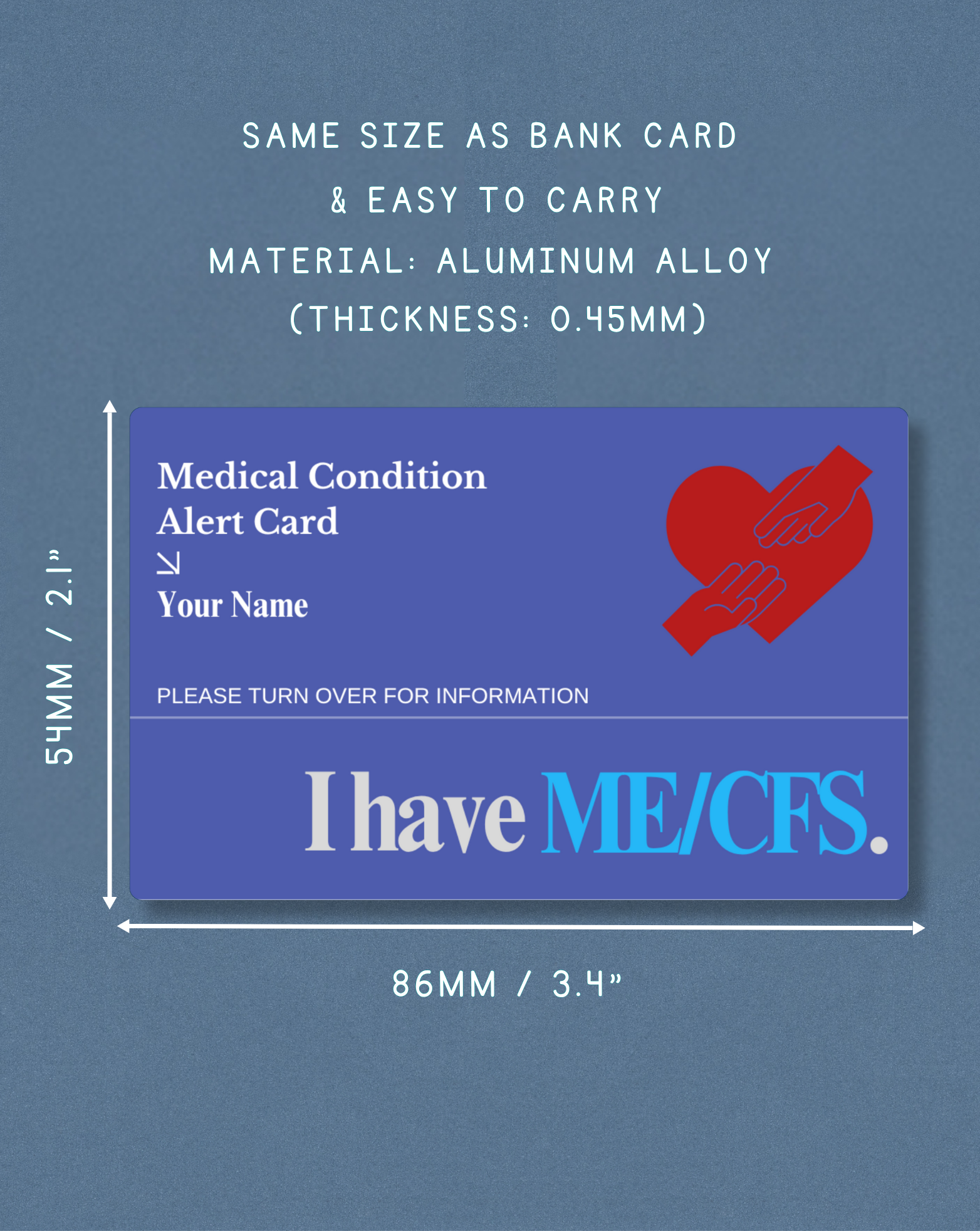 ME/CFS Medical Alert Card