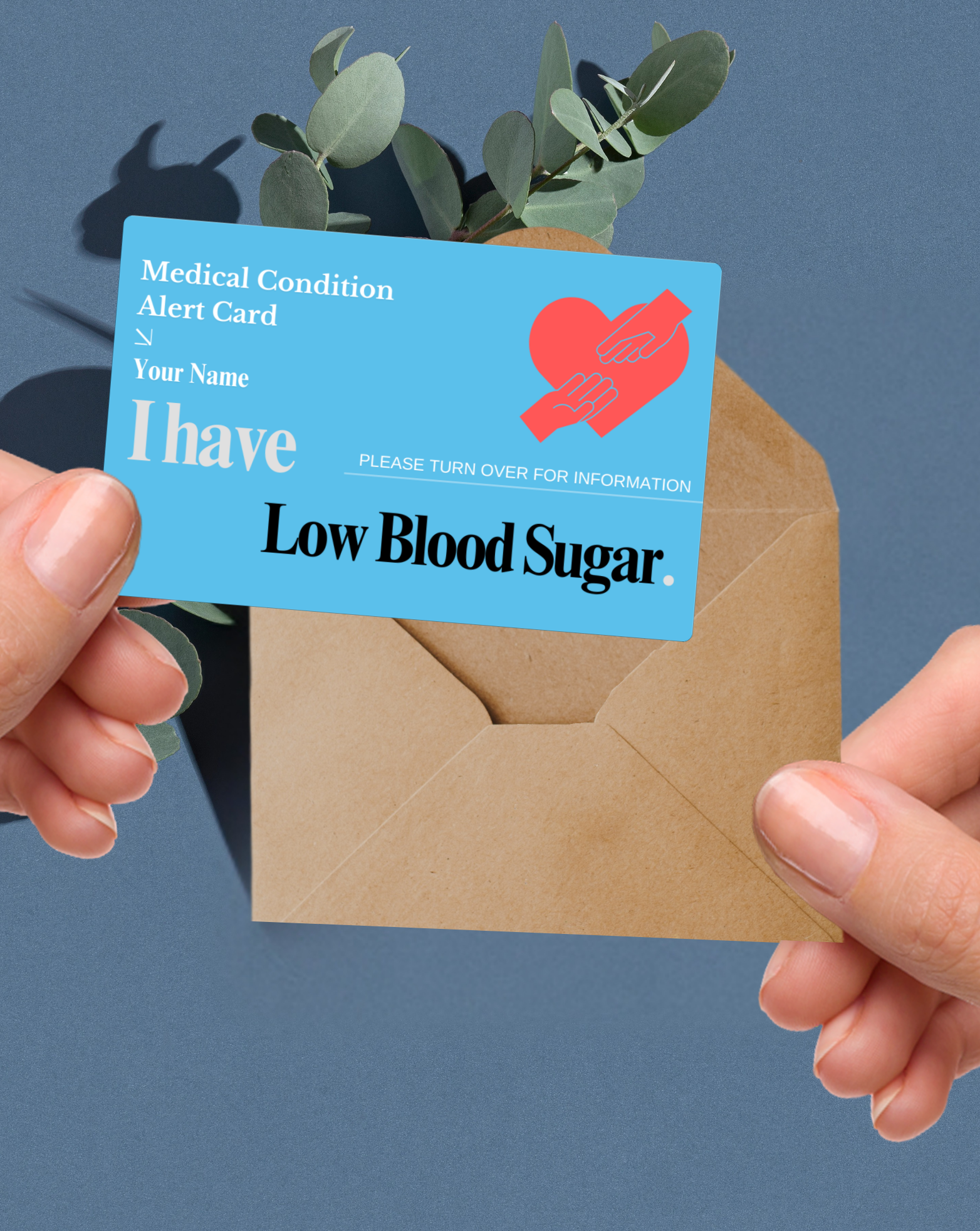 Low Blood Sugar Medical Alert Card