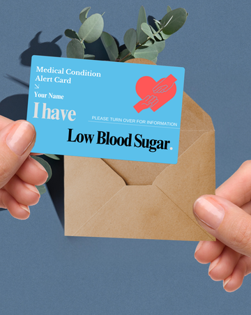 Low Blood Sugar Medical Alert Card