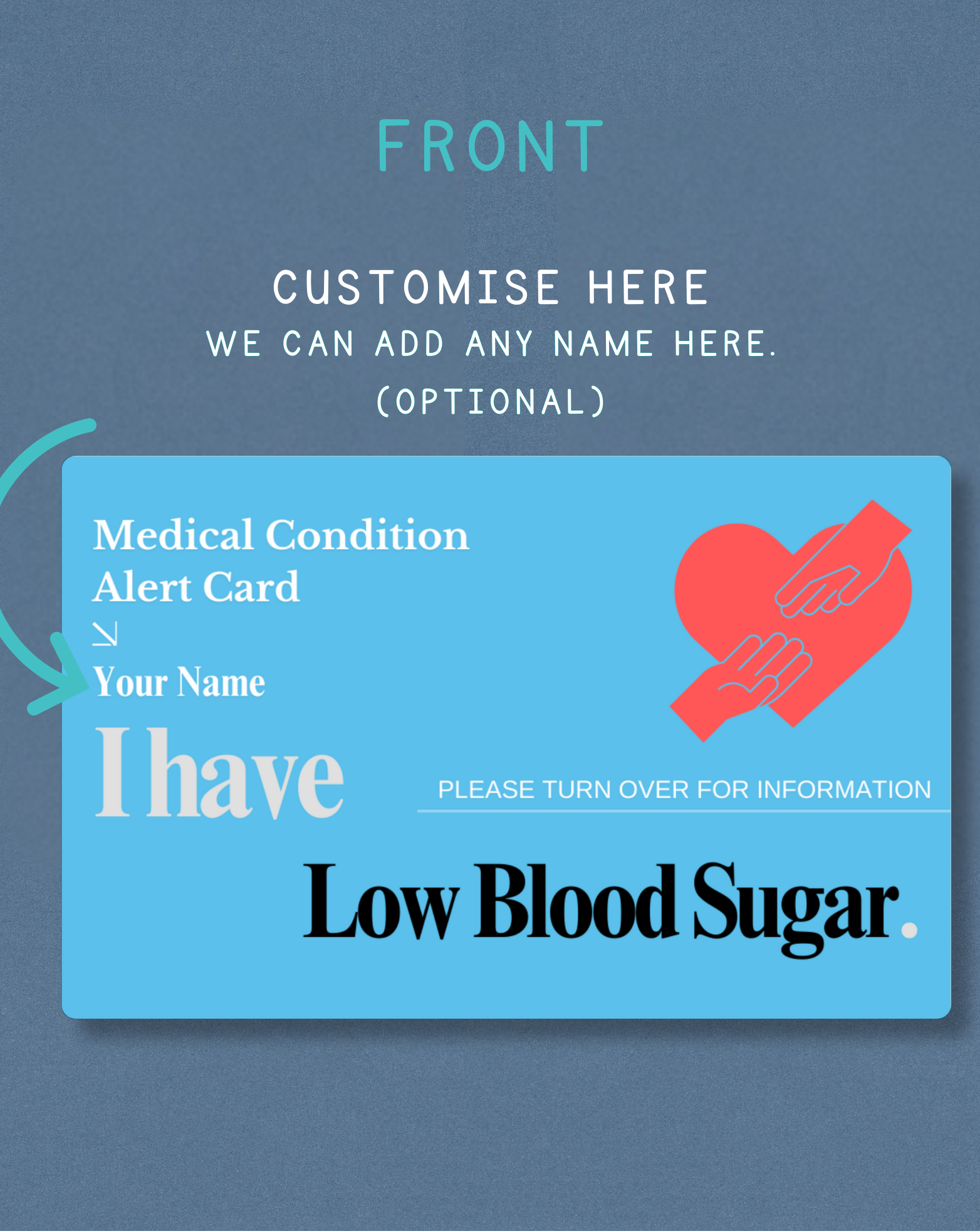 Low Blood Sugar Medical Alert Card