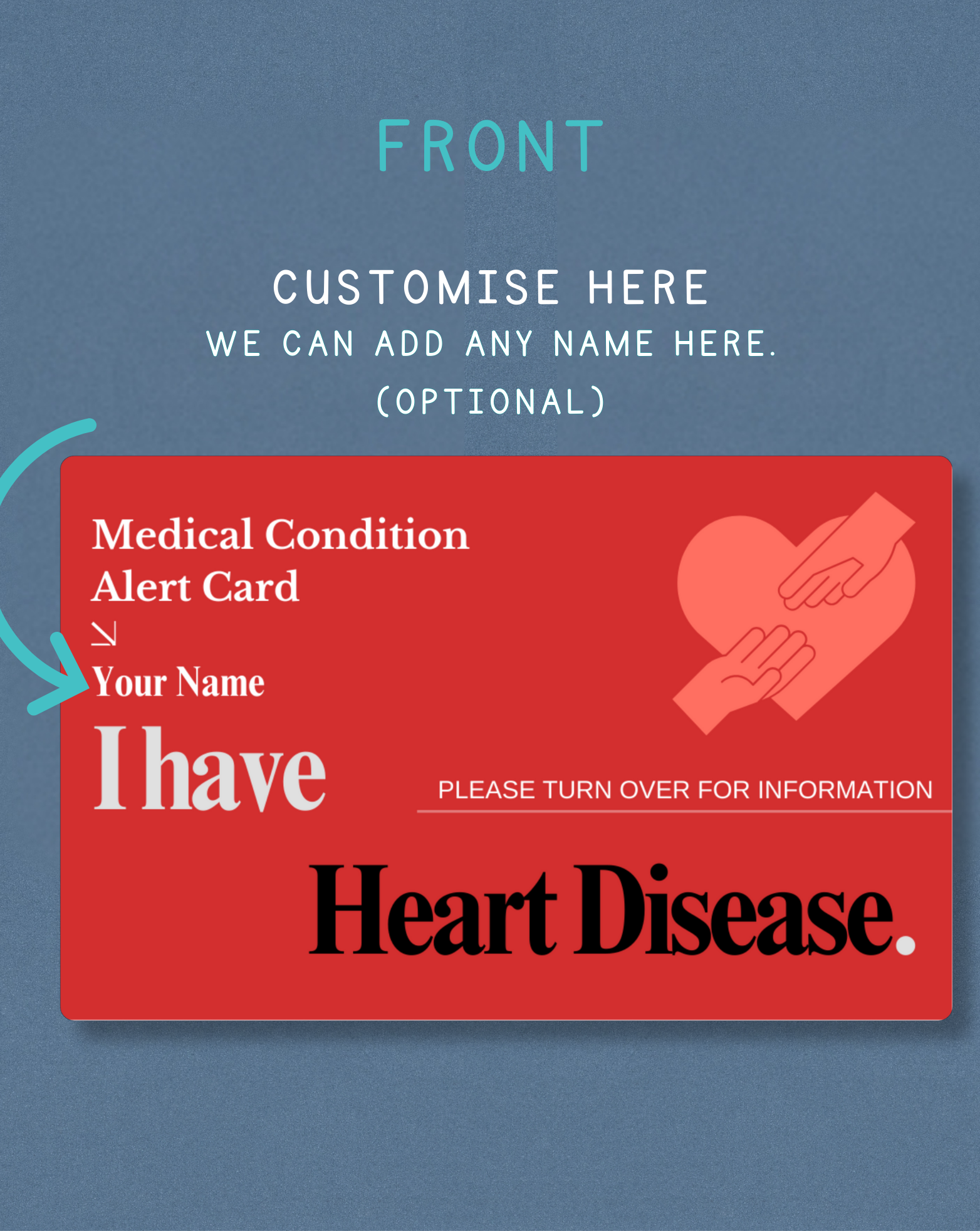 Heart Disease Medical Alert Card